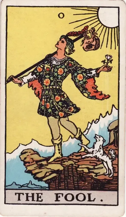 The Fool tarot card (Rider–Waite–Smith)