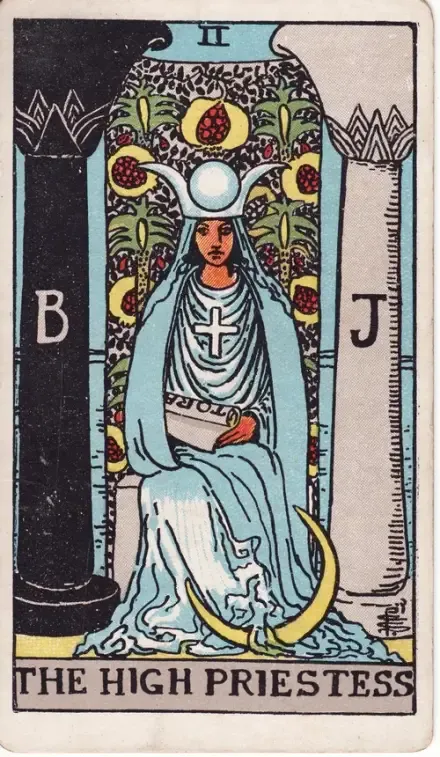 The High Priestess tarot card (Rider–Waite–Smith)